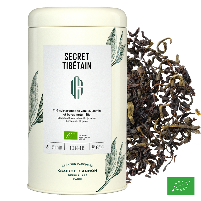 SECRET TIBÉTAIN - Thé noir aromatisé vanille, jasmin et bergamote - Bio