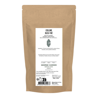 COLLINE BLEU-THÉ - Thé noir aromatisé rhubarbe, cerise et fraise