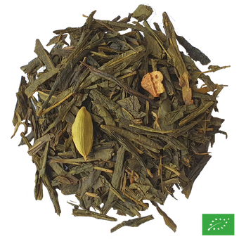 PLEIN D'ÉPICES - Thé vert aux épices aromatisé à l'orange - Bio