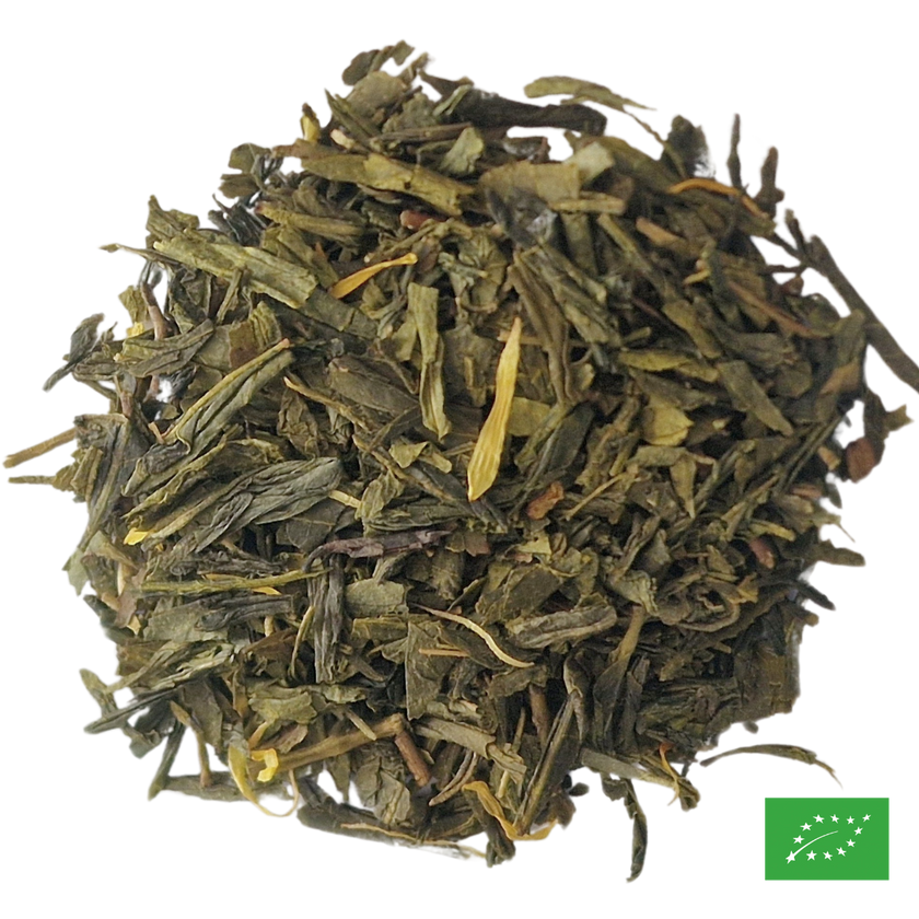 POÈME EN VERT - Thé vert aromatisé vanille, miel, orange - Bio