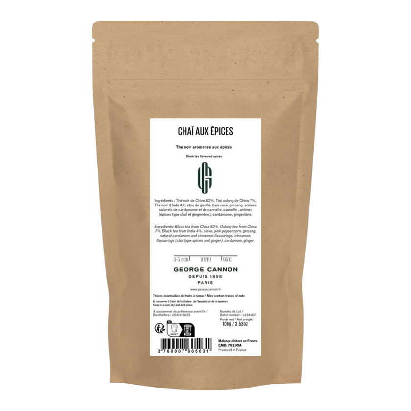 CHAÏ AUX EPICES - Thé noir aromatisé aux épices