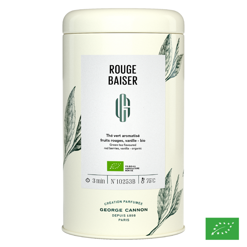 ROUGE BAISER - Thé vert aromatisé fruits rouges, vanille - Bio