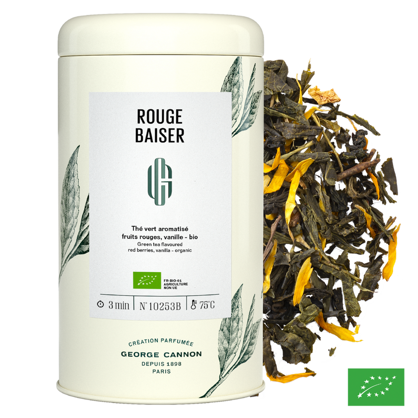 ROUGE BAISER - Thé vert aromatisé fruits rouges, vanille - Bio