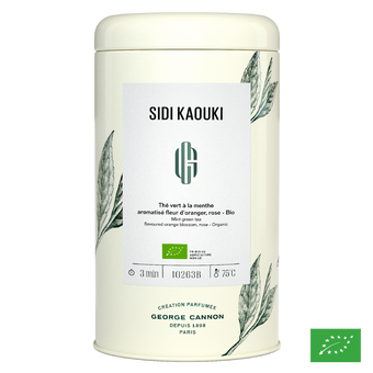 SIDI KAOUKI - Thé vert à la menthe aromatisé fleur d'oranger, rose - Bio