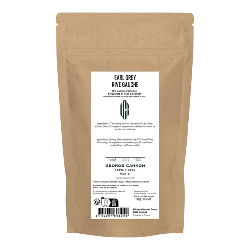 EARL GREY RIVE GAUCHE - Thé Oolong aromatisé bergamote, fleur d'oranger