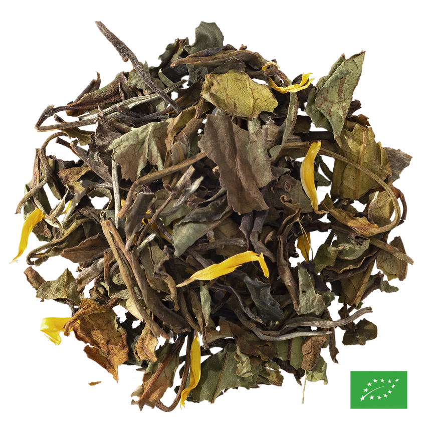 PAVILLON BLANC - Thé blanc aromatisé pêche, fruit de la passion, poire - Bio