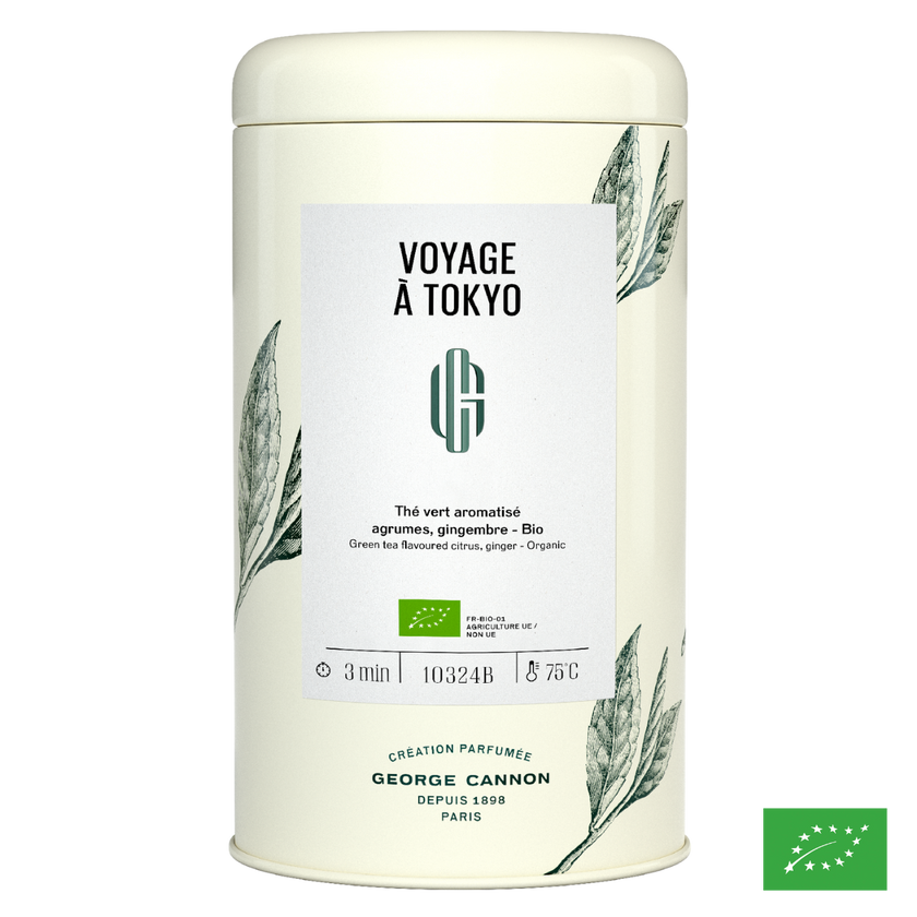 VOYAGE À TOKYO - Thé vert aromatisé agrumes, gingembre - Bio