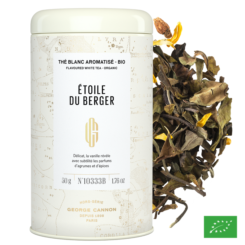 ÉTOILE DU BERGER - Thé blanc aux épices aromatisé vanille, agrumes - Bio
