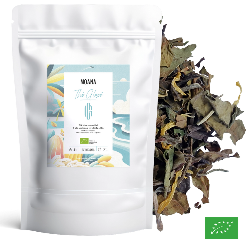 MOANA - Thé blanc glacé aromatisé aux fruits exotiques, fève tonka - Bio