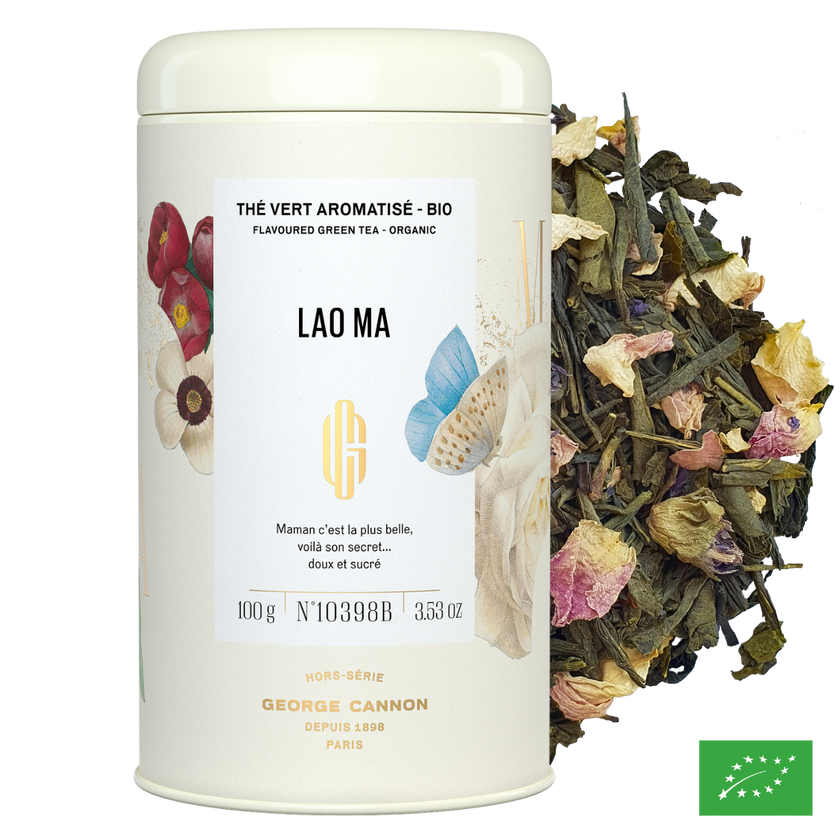 LAO MA - Thé vert aromatisé goyave, rose - Bio