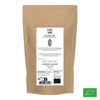 ÉTOILE NOIRE - Thé sombre aromatisé épices et agrumes - Bio