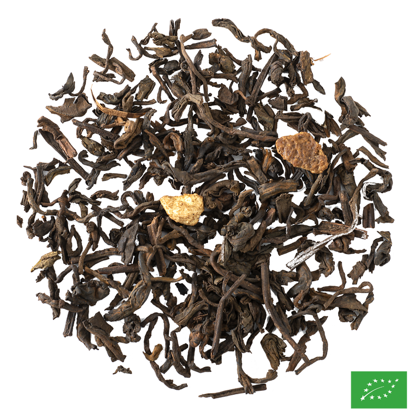 ÉTOILE NOIRE - Thé sombre aromatisé épices et agrumes - Bio