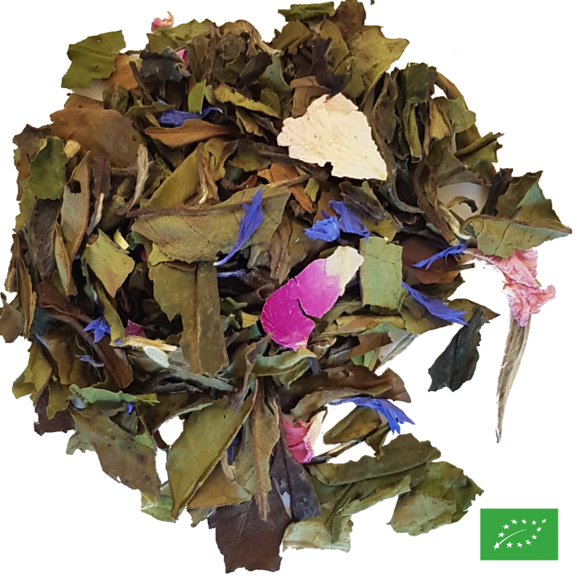 LE SACRE DU PRINTEMPS - Thé blanc aromatisé fruits rouges, rose, géranium - Bio