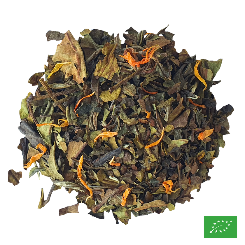 BLANC EXQUIS - Thé blanc aromatisé pêche, mirabelle - Bio