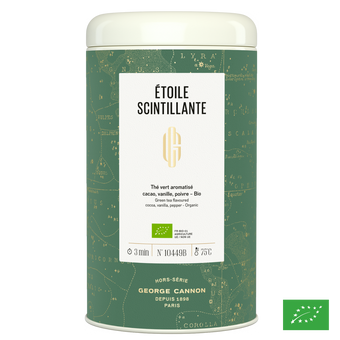 ÉTOILE SCINTILLANTE - Thé vert aromatisé cacao, vanille, poivre - Bio
