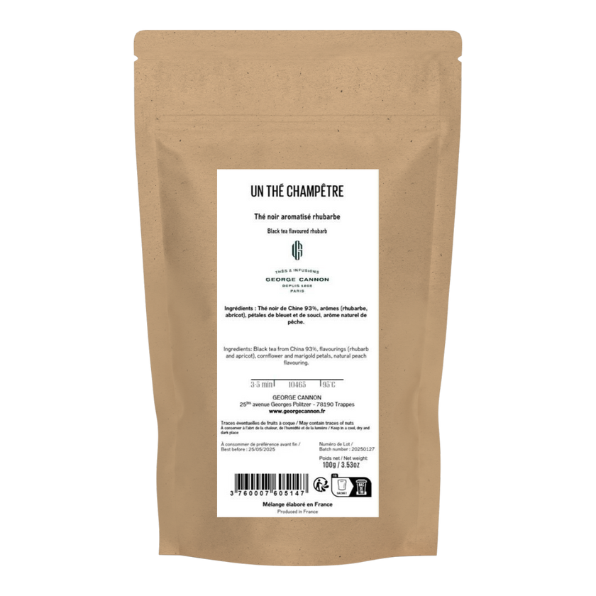 THÉ CHAMPÊTRE - Thé noir aromatisé à la rhubarbe