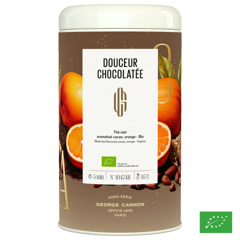 DOUCEUR CHOCOLATÉE - Thé noir aromatisé cacao, orange - Bio