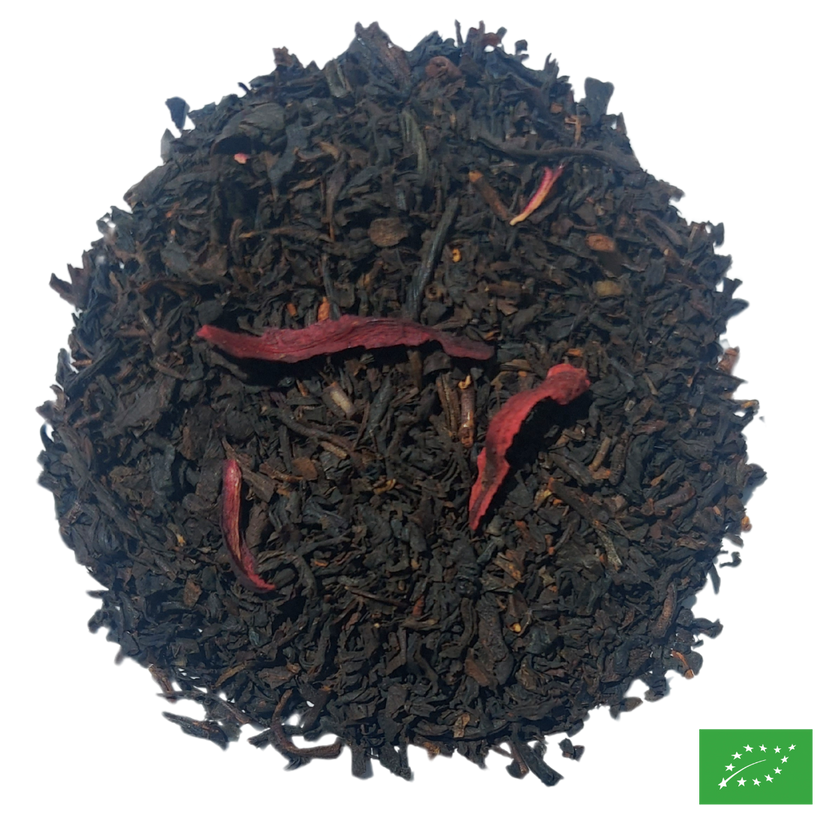 FRISSONS FRUITÉS - Thé noir aromatisé fraise, passion - Bio