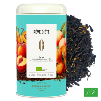 RÊVE D’ÉTÉ - Thé noir aromatisé abricot, pêche - Bio