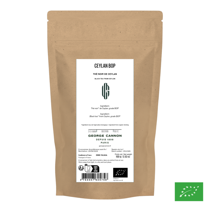 Thé noir de Ceylan UVA BOP - Bio