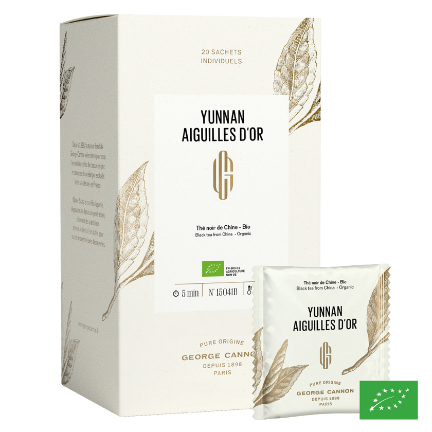 YUNNAN AIGUILLES D'OR - Thé noir de Chine - Bio