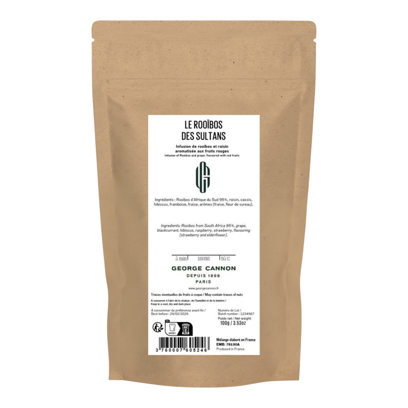 LE ROOIBOS DES SULTANS - Rooibos aux raisins aromatisé aux fruits rouges