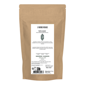 L'HERBE ROUGE - Rooibos aromatisé fraise et rhubarbe