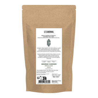 LE CARDINAL - Infusion d'églantier et d'hibiscus aromatisée fruits rouges