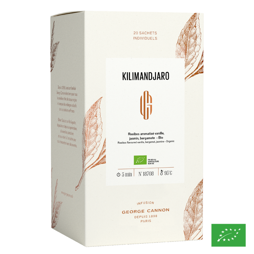 KILIMANDJARO - Rooibos aromatisé vanille, jasmin, bergamote - Bio