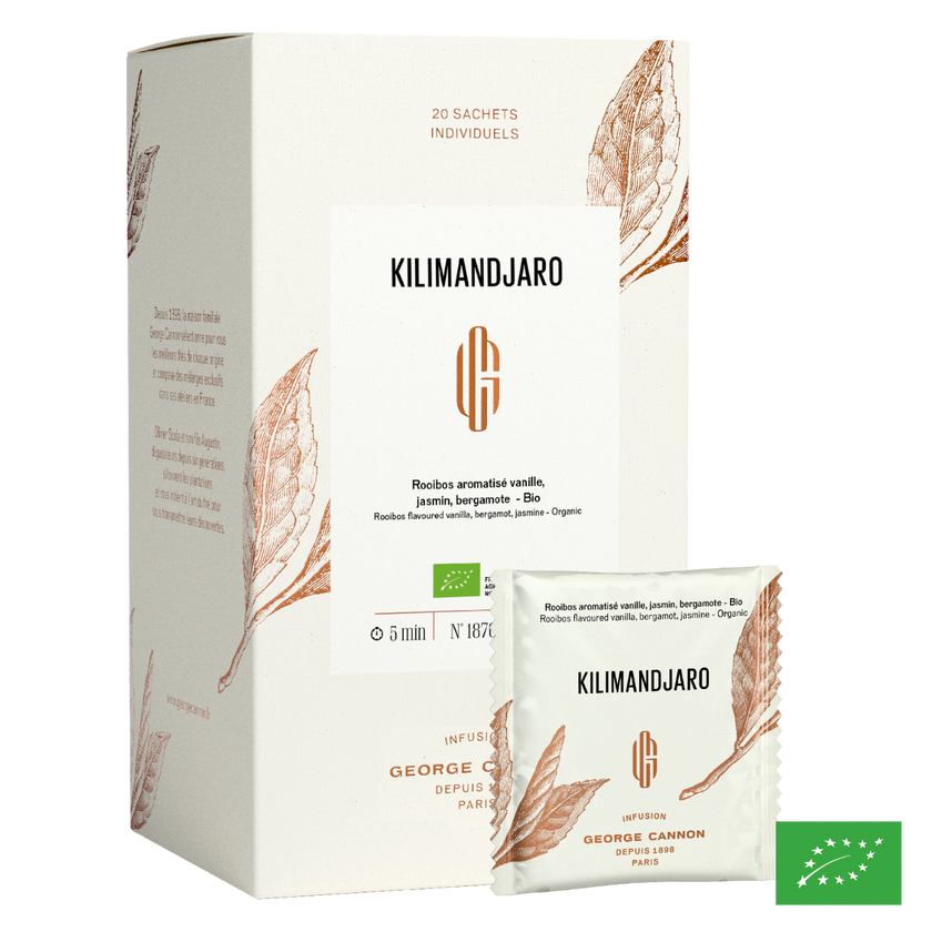 KILIMANDJARO - Rooibos aromatisé vanille, jasmin, bergamote - Bio