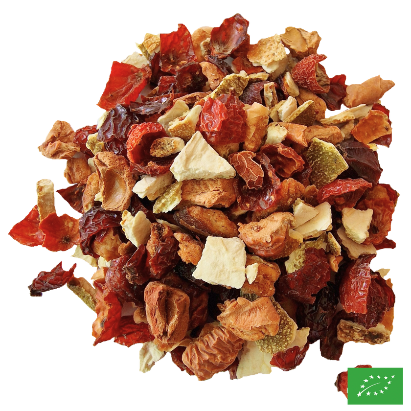 AU COING DU FEU - Infusion de pomme et d'orange aromatisée poire, coing - Bio