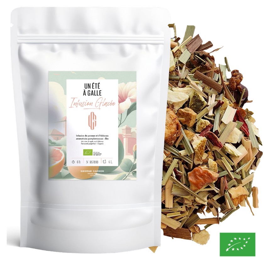 UN ÉTÉ À GALLE - Infusion glacée de pomme et d'hibiscus aromatisé pamplemousse - Bio