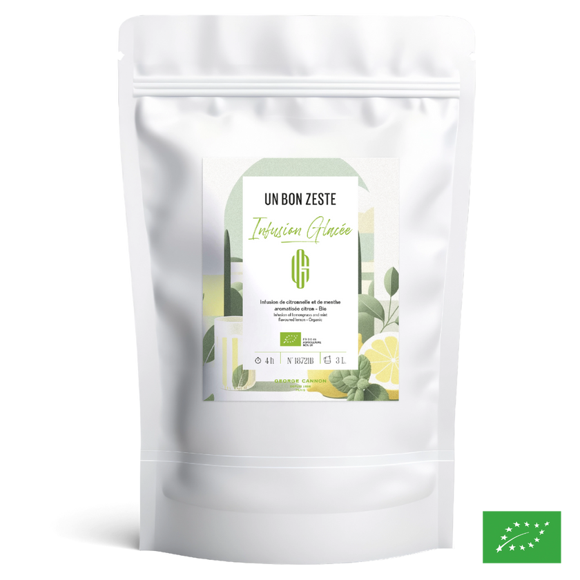 UN BON ZESTE - Infusion glacée de citronnelle et de menthe aromatisée au citron - Bio