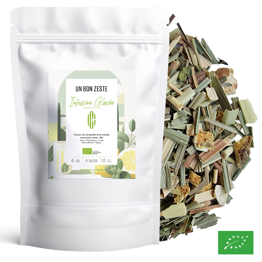 UN BON ZESTE - Infusion glacée de citronnelle et de menthe aromatisée au citron - Bio