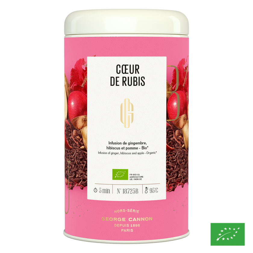 CŒUR DE RUBIS - Infusion de gingembre, hibiscus et pomme - Bio