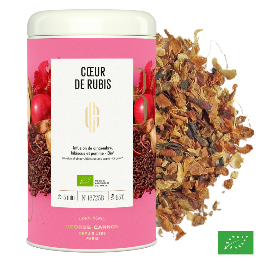 CŒUR DE RUBIS - Infusion de gingembre, hibiscus et pomme - Bio