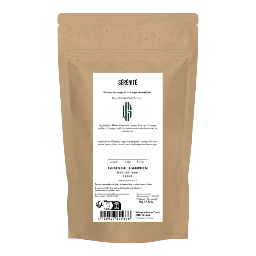 SÉRÉNITÉ - Infusion de sauge et d'orange aromatisée