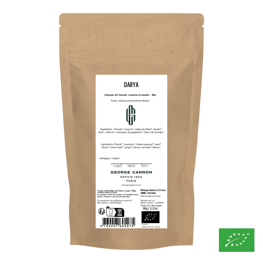 DARYA - Infusion de fenouil, romarin et basilic - Bio