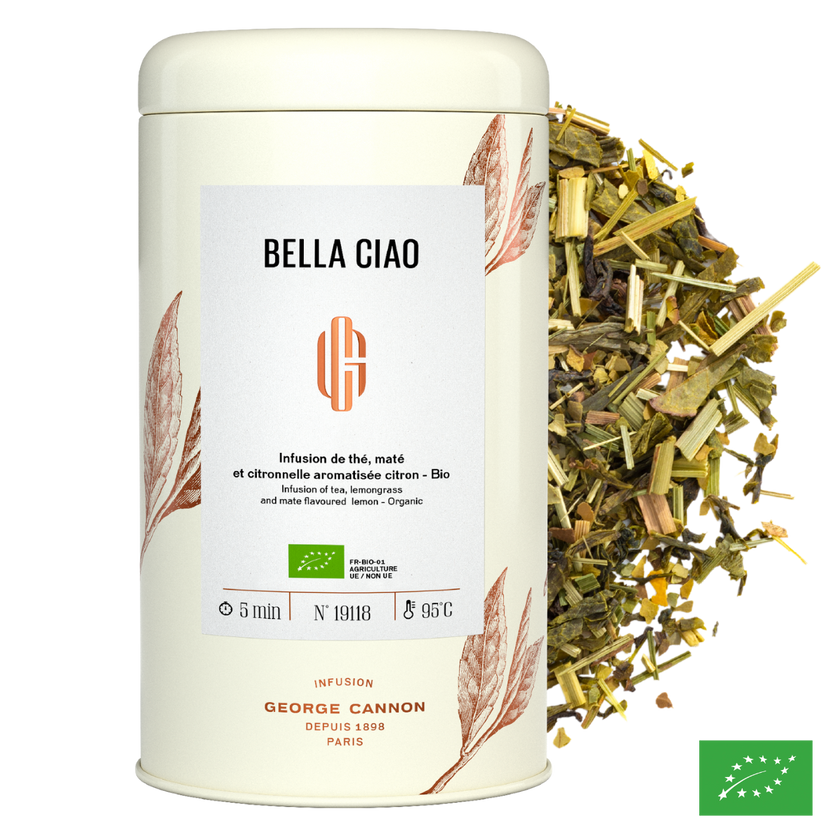 BELLA CIAO - Infusion de thé, maté et citronnelle aromatisée citron - Bio