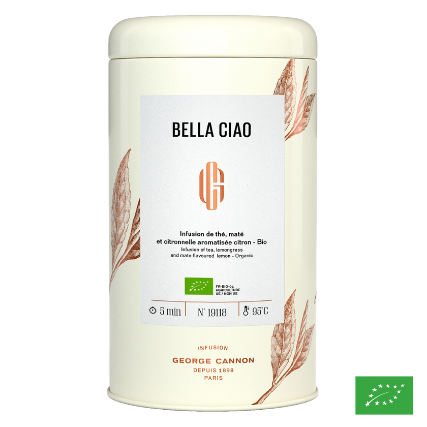 BELLA CIAO - Infusion de thé, maté et citronnelle aromatisée citron - Bio
