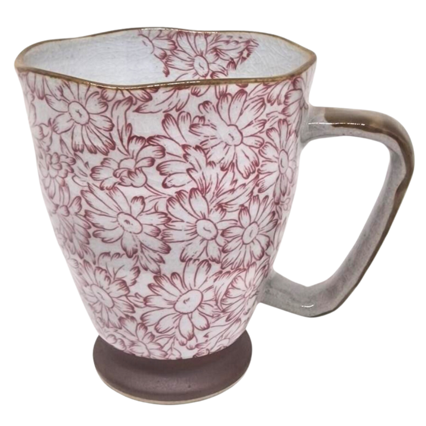 TASSE FLEURIE ROSE
