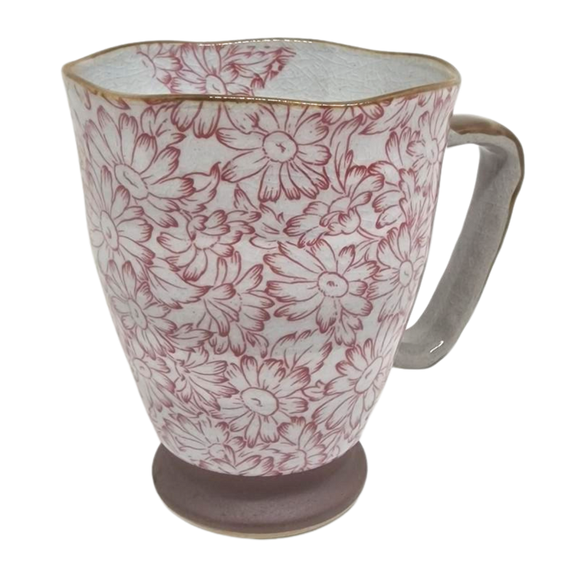 TASSE FLEURIE ROSE