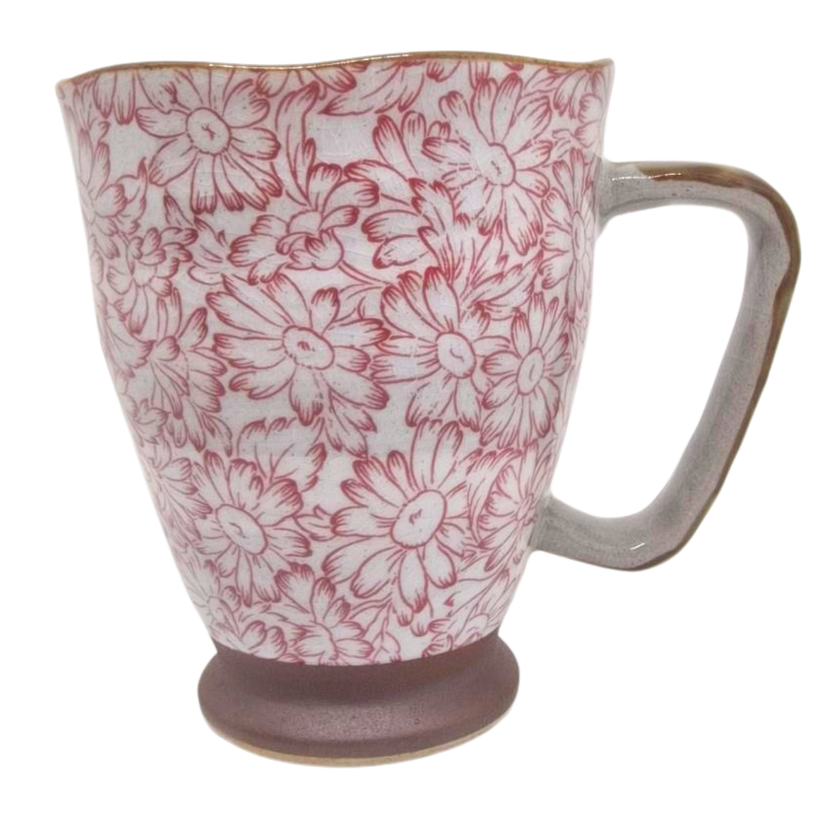 TASSE FLEURIE ROSE