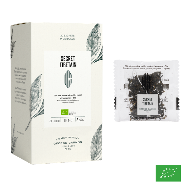 SECRET TIBÉTAIN - Thé noir aromatisé vanille, jasmin et bergamote - Bio