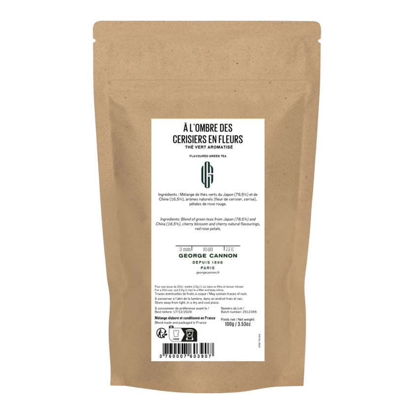 A L'OMBRE DES CERISIERS EN FLEUR - Thé vert aromatisé