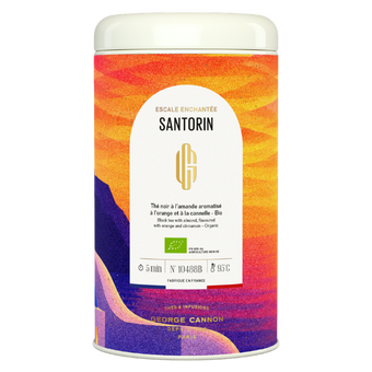 ESCALE ENCHANTÉE SANTORIN - Thé noir à l'amande aromatisé orange et cannelle Bio