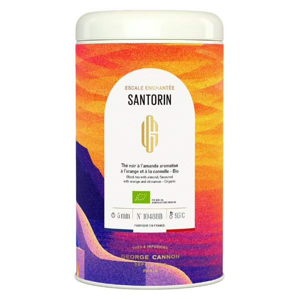 ESCALE ENCHANTÉE SANTORIN - Thé noir à l'amande aromatisé orange et cannelle Bio