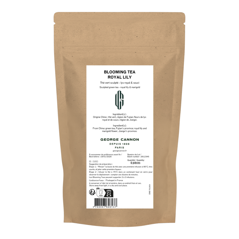 BLOOMING TEA ROYAL LILY - Thé vert sculpté de Chine
