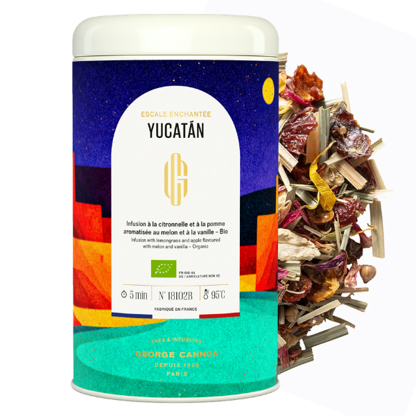 ESCALE ENCHANTÉE YUCATÁN - Infusion de citronnelle et de pomme aromatisée au melon et à la vanille - Bio
