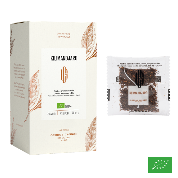 KILIMANDJARO - Rooibos aromatisé vanille, jasmin, bergamote - Bio
